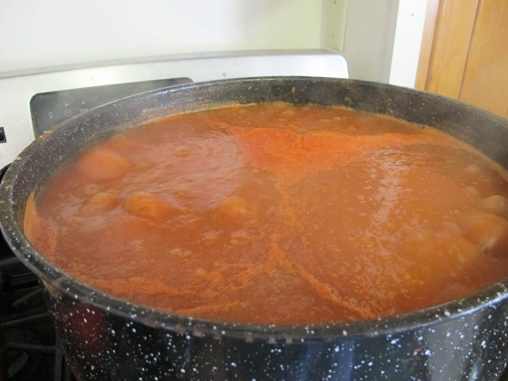 Making homemade ketchup
