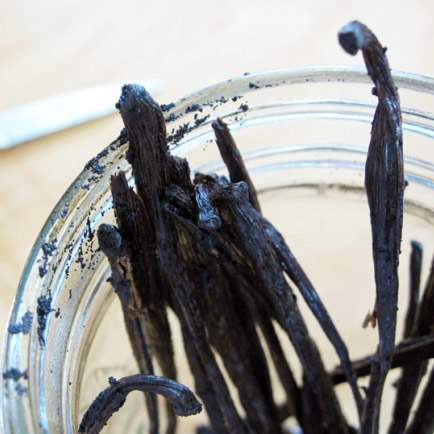 Make your own vanilla extract: Just vodka + vanilla beans + time