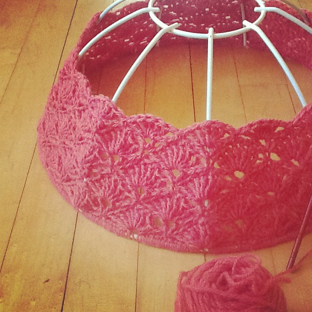 My latest project - a crochet lamp shade