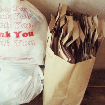 Disposable to reusable grocery bags
