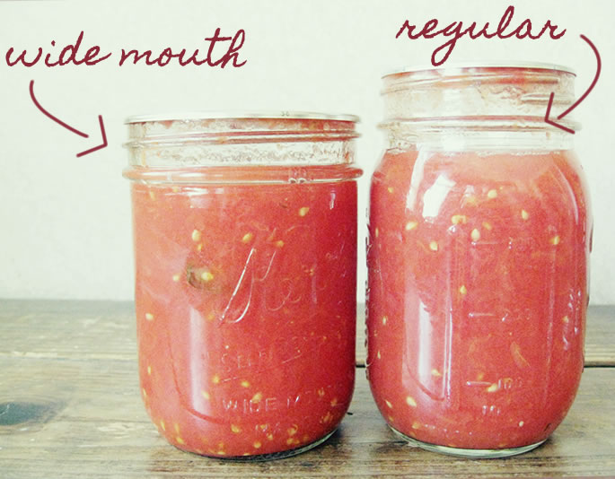 Wide mouth vs regular mouth canning jar