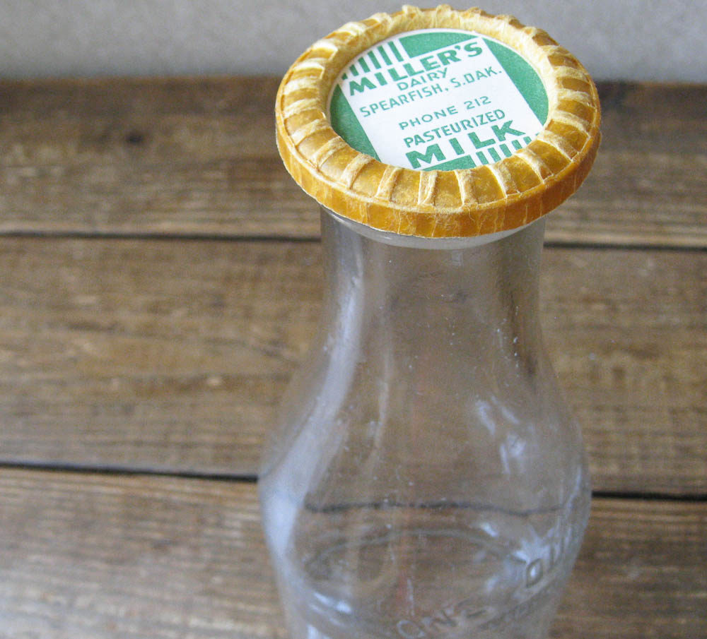 Antique milk bottle from Miller's Dairy