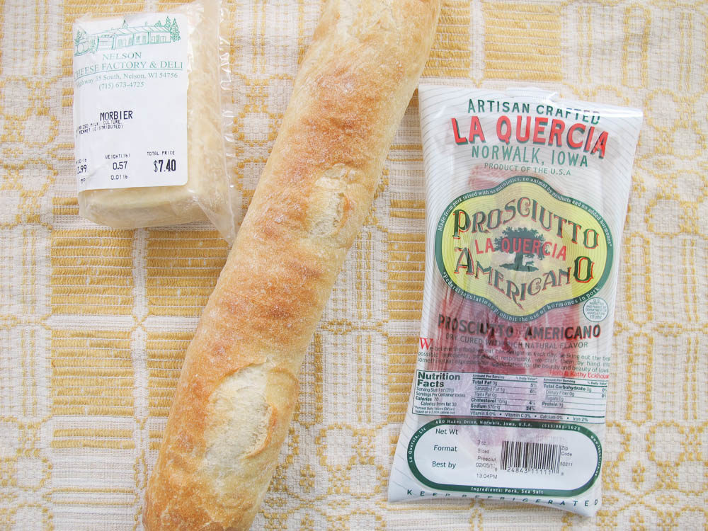 Fancy cheese + baguette + prociutto = heavenly sandwich