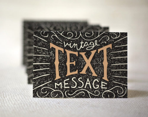 Vintage text message