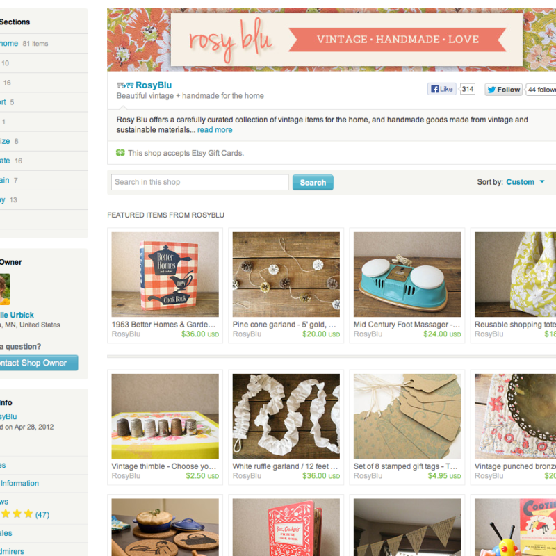 I’d like you to meet: the ONE AND ONLY Rosy Blu Etsy shop