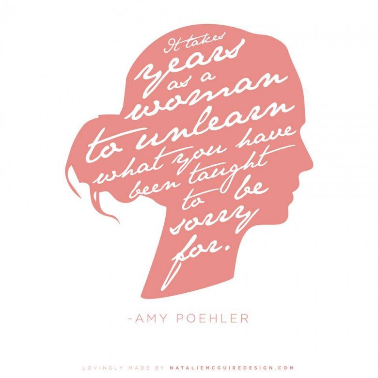 Quote by Amy Poehler. Art by Natalie McGuire Design.