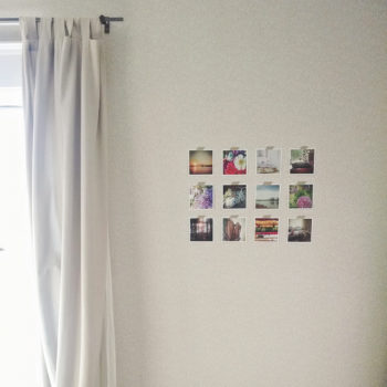 Wall art for commitment-phobes - Washi Tape + Instagram Prints