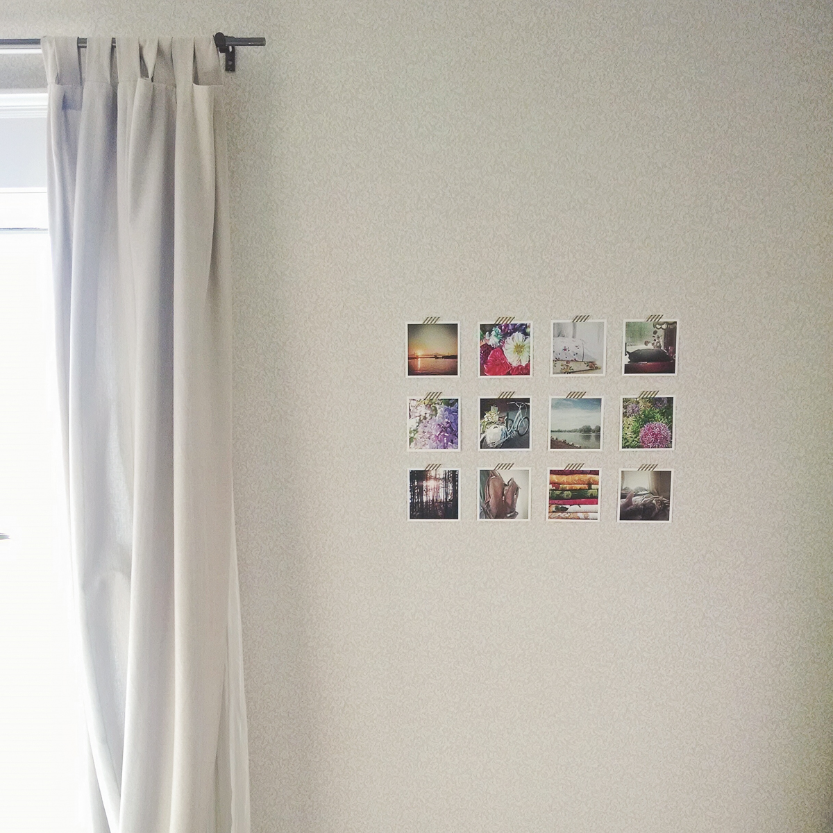 Quick easy wall  decor  without putting nail holes  into 
