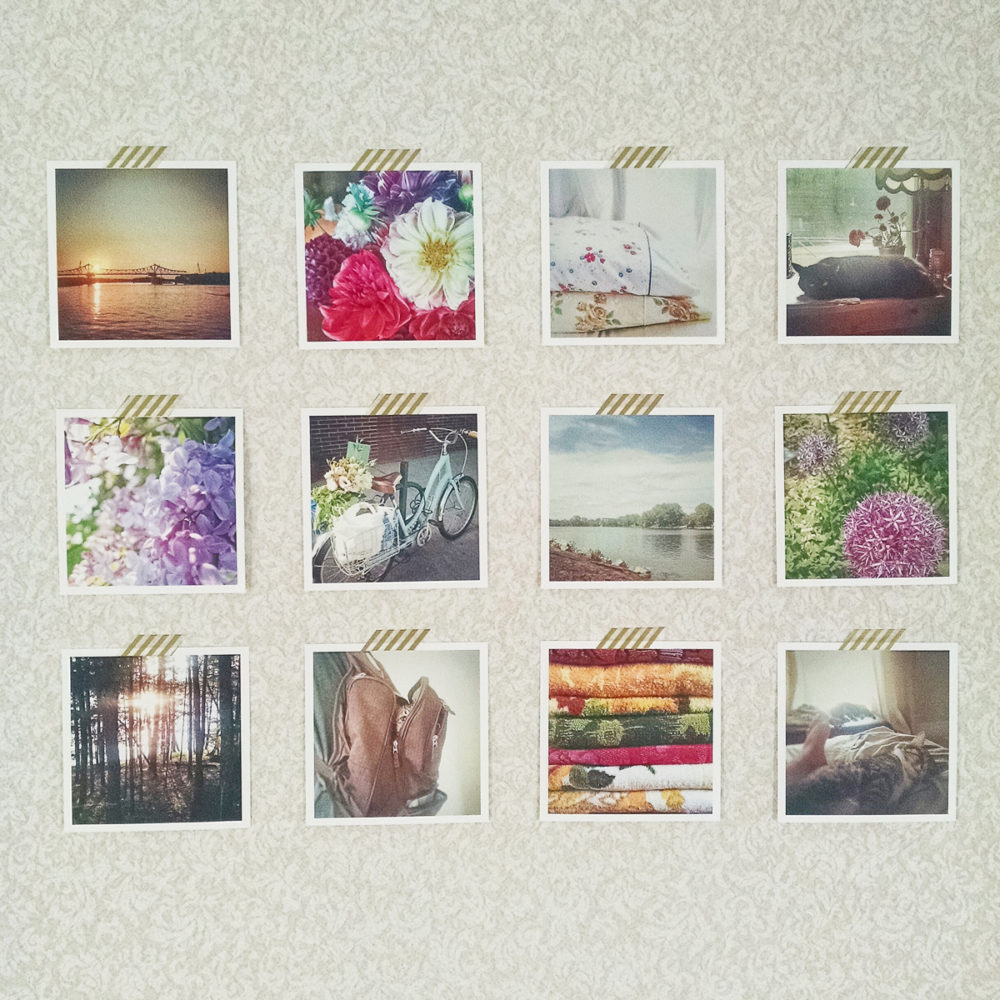 Wall art for commitment-phobes - Washi Tape + Instagram Prints