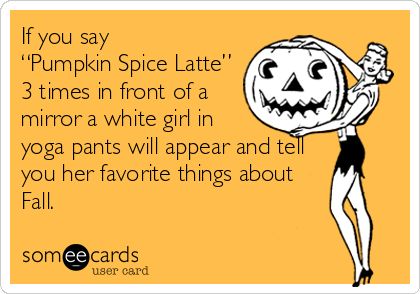 Pumpkin spice latte meme