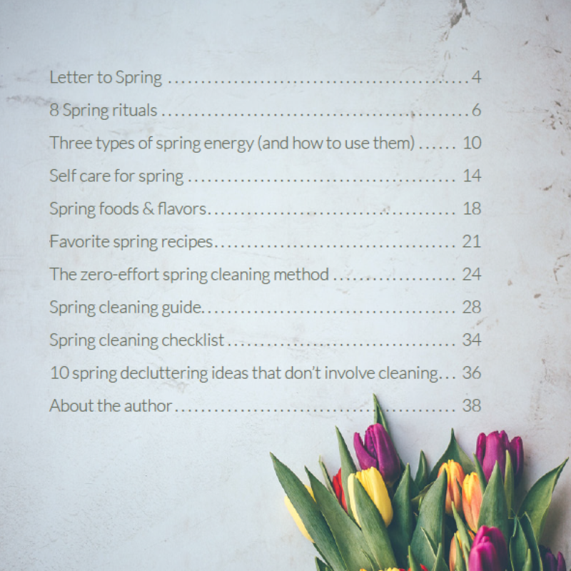 Book of Spring - Spring rituals, recipes and cleaning checlist